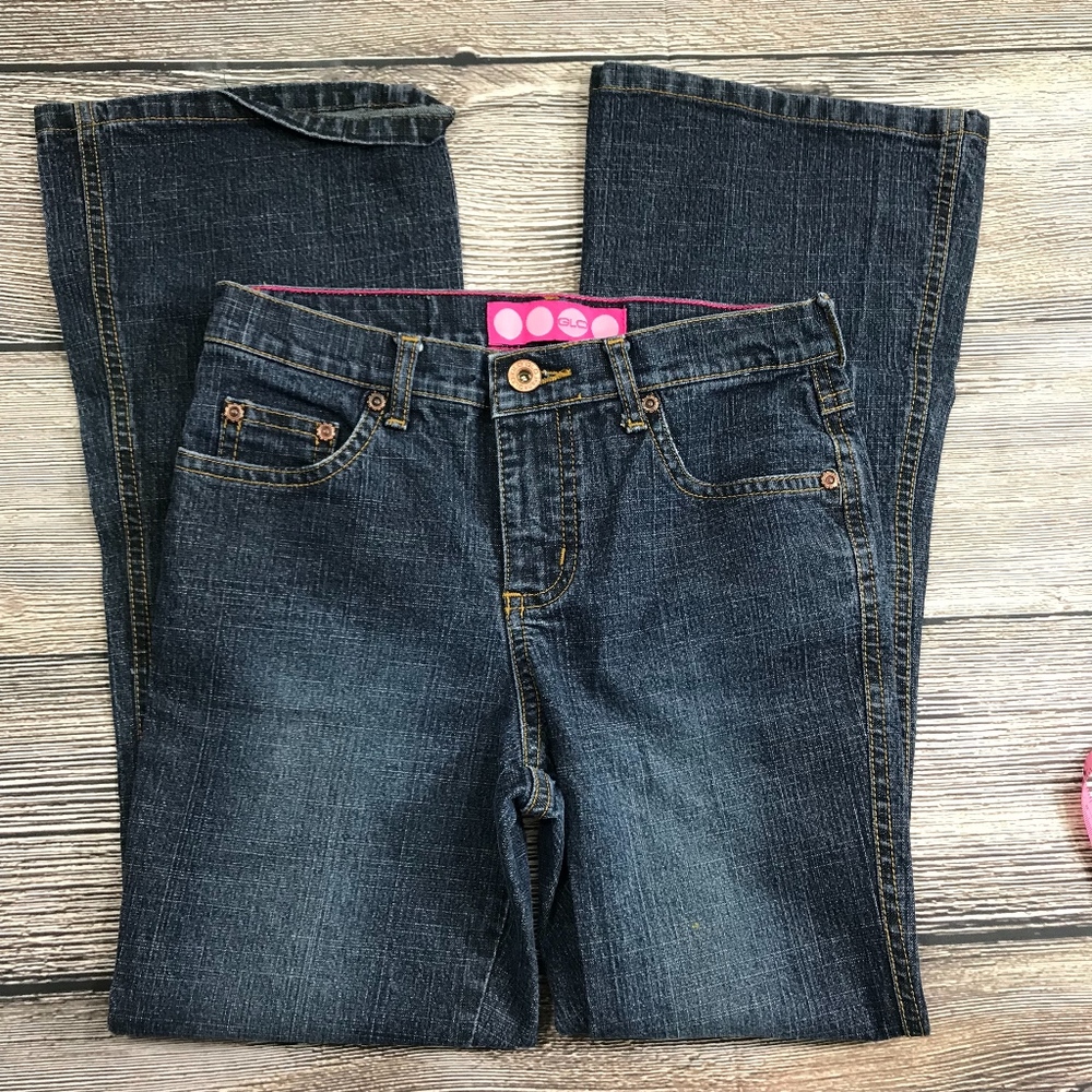 GLO Dark Wash Medium Distressed Jeans